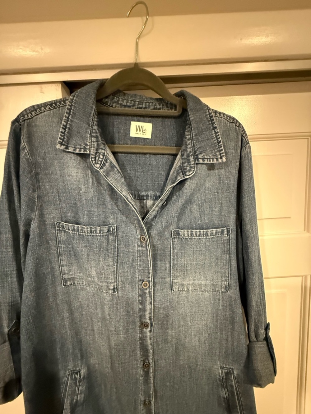 Wash Lab Denim Chill Out Shirtdress - Picture 3 of 5